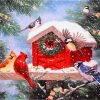 Christmas Bird Feeder Paint by numbers
