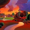 Paul Corfield Landscape road paint by numbers