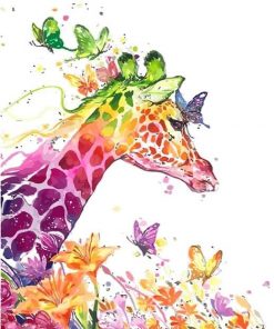 Cartoon Giraffe paint by numbers