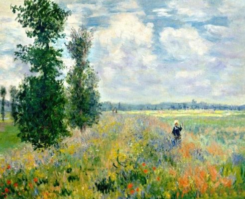 Poppy Fields Near Argenteuil Claude Monet - Landscapes Paint By Number ...