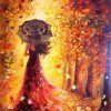 Women In Autumn Trees paint by numbers