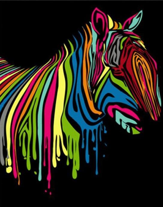 Abstract Zebra Artwork paint by numbers