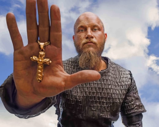 Ragnar Lothbrok With Cross paint by numbers