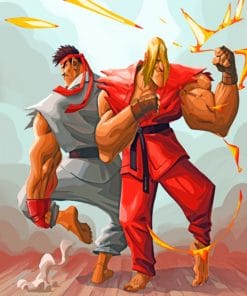 Ryu And Ken Paint By Numbers