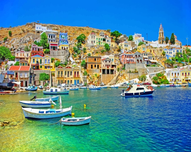 Island Of Symi Rhodes Paint By Numbers
