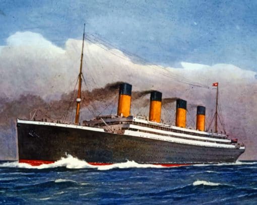 Titanic Ship Sailing paint by numbers