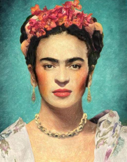 Frida Kahlo Face paint by numbers
