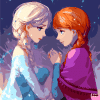 Anna And Elsa paint by numbers
