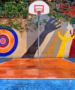 Basketball Court paint by numbers