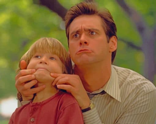 Jim Carrey And A Child - Actors Paint By Numbers - NumPaint - Paint by ...