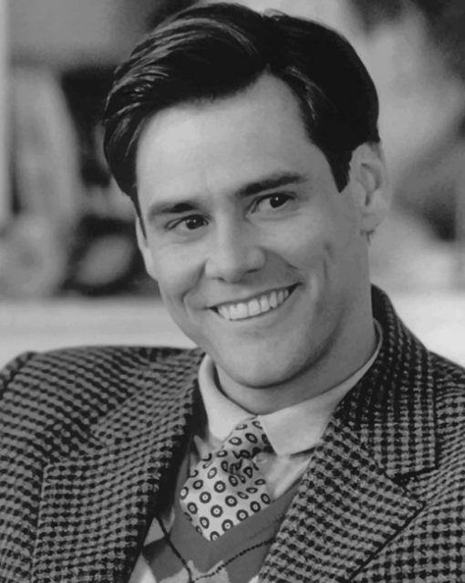 Jim Carrey Black And White paint by numbers