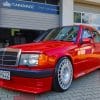Red Mercedes 190E Parked paint by numbers