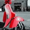 Red Vespa Scooter paint by numbers