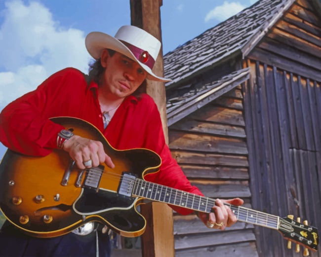 SRV In A Red Shirt paint by numbers