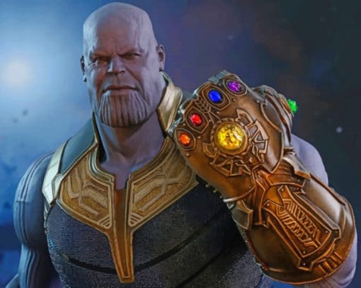 Thanos Infinity Stones paint by numbers