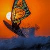 Windsurfing Silhouette paint By Numbers