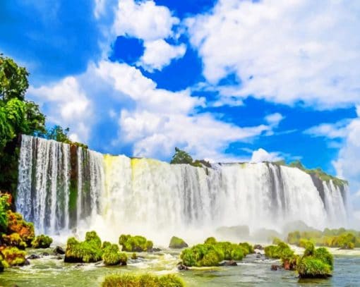 Iguazu Falls In South America Paint by numbers