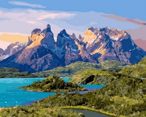 Torres del Paine National Park Paint by numbers
