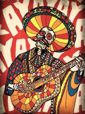 Mexican Skull paint by numbers