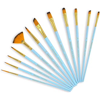 Oil paint brushes set