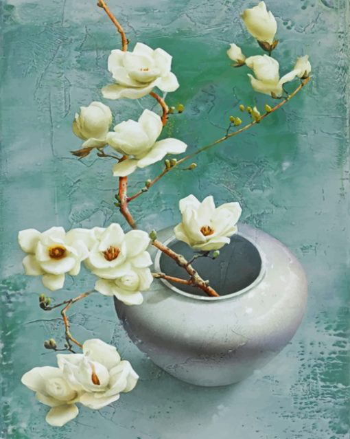 Aesthetic Magnolia Flowers Paint by numbers