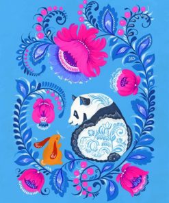 Aesthetic Panda paint by numbers