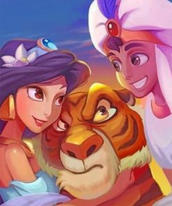 Aladdin And Jasmine Paint by numbers