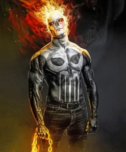 Bad Fire Skull Paint by numbers