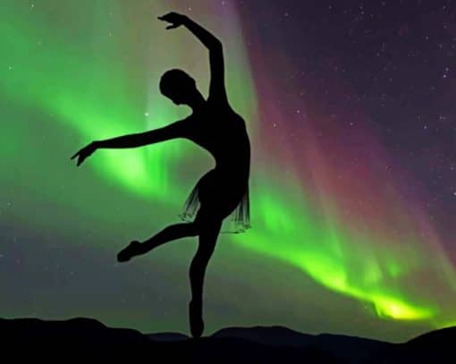 Ballerina Silhouette Dance paint by numbers