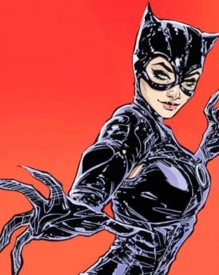 Catwoman Anime - Paint By Numbers - Num Paint Kit