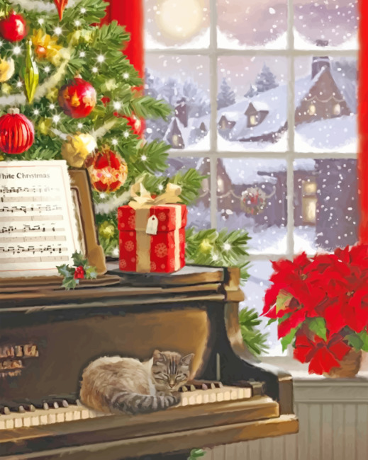 Christmas Piano Paint by numbers