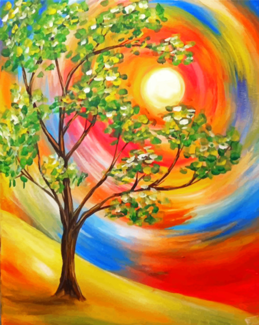 Colorful Tree Of Life paint by numbers