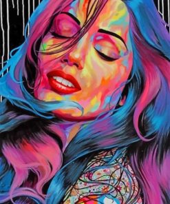 Colorful Woman Paint by numbers