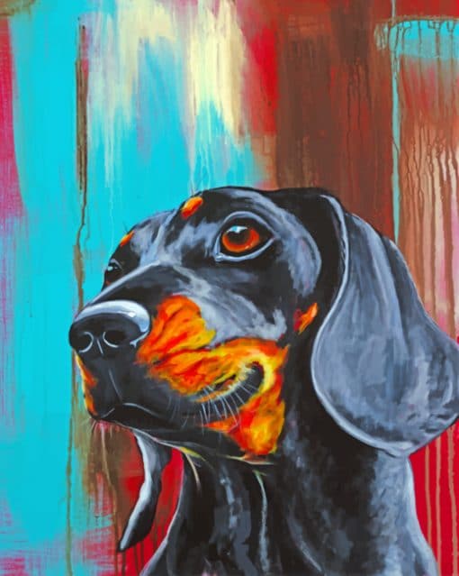 QACEYID DIY Paint By Numbers For Adults Beginner, Mischievous Dachshund...