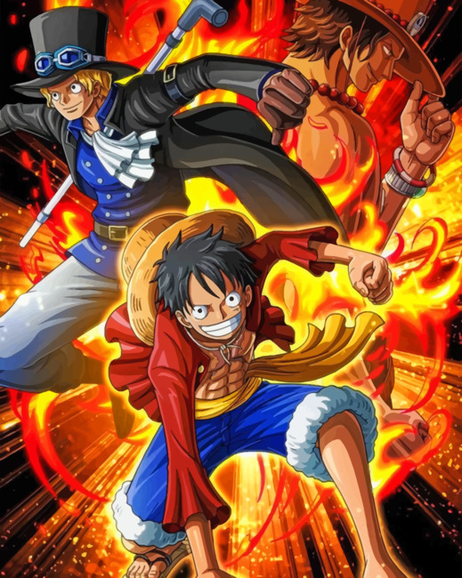 Luffy Sabo Ace - Paint By Numbers - NumPaint - Paint by numbers