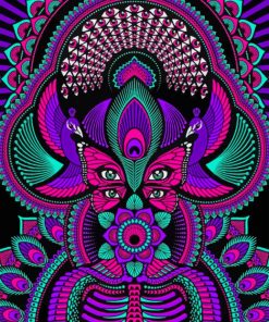 Psychedelic Trippy Mandala Woman paint by numbers