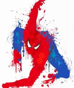 Spiderman Splatter Paint by numbers