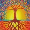 Sunset Tree Of Life Paint by number