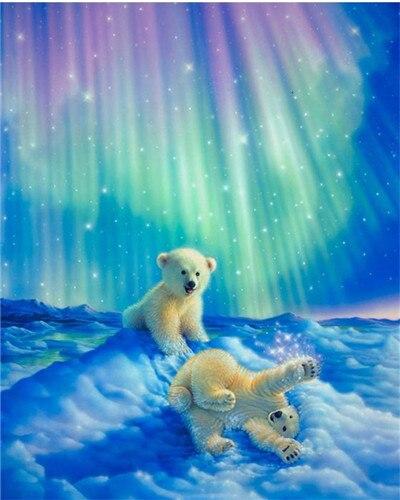Baby Polar Bears Paint by numbers