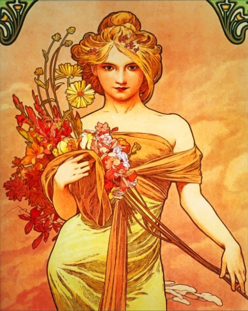 Alphonse Mucha Artwork Paint by numbers