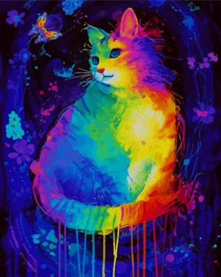 Colorful Mystical Cat Paint by numbers