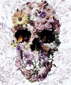 Floral Upland Skull Paint by numbers