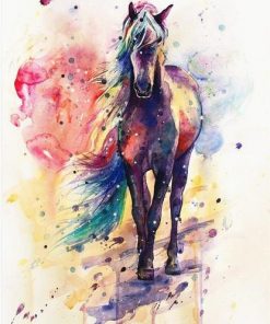 Colored Horse paint by numbers