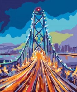 Night Gold Bridge San Francisco Paint by numbers