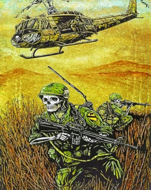 Military Skulls Paint by numbers