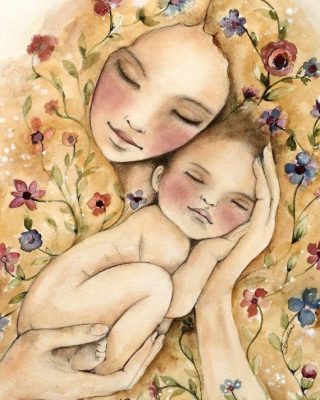 Mother And Baby Paint by number