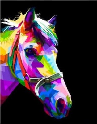 Colorful Horse Piant by numbers