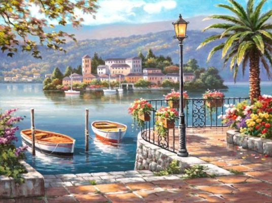 Secilia Mediterranean Landscape Paint by numbers