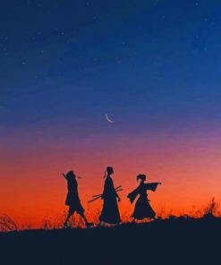 Samurai Champloo Silhouette Paint by numbers