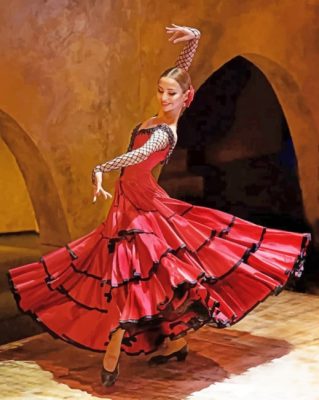 Spanish Flamenco Dancer  Paint by numbers
